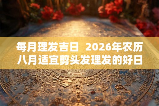每月理发吉日  2026年农历八月适宜剪头发理发的好日子有哪些