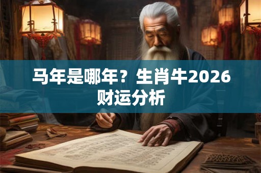 马年是哪年？生肖牛2026财运分析