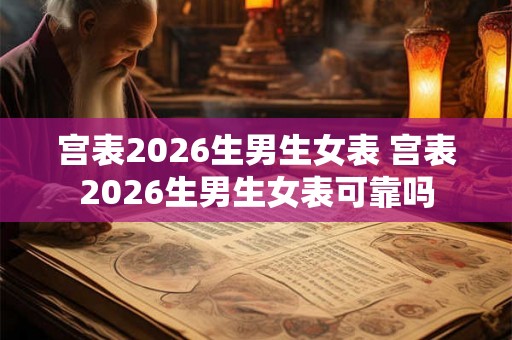 宫表2026生男生女表 宫表2026生男生女表可靠吗