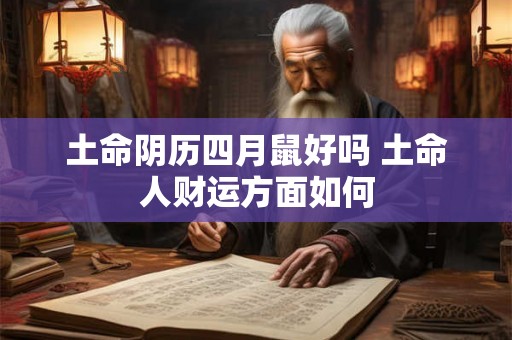 土命阴历四月鼠好吗 土命人财运方面如何