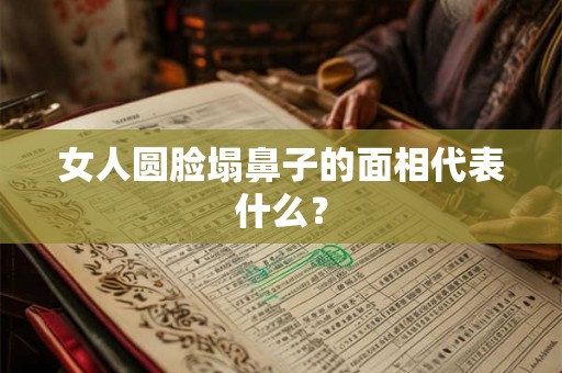 女人圆脸塌鼻子的面相代表什么？