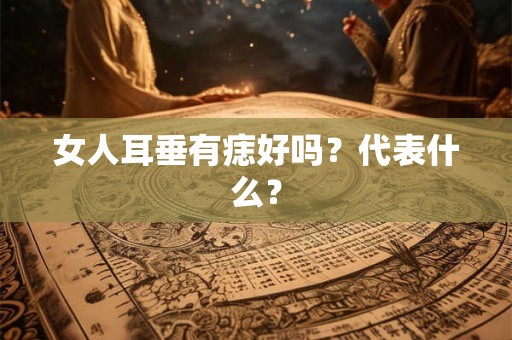 女人耳垂有痣好吗?代表什么? 女人耳垂有痣好吗?代表什么?