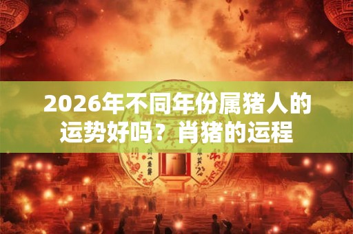 2026年不同年份属猪人的运势好吗？肖猪的运程