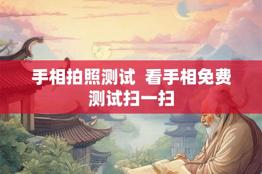 手相拍照测试  看手相免费测试扫一扫