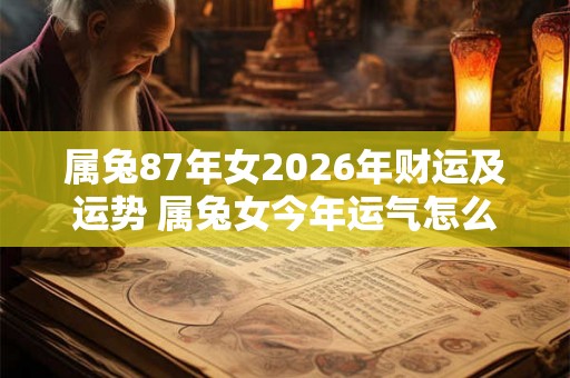 属兔87年女2026年财运及运势 属兔女今年运气怎么样