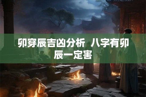 卯穿辰吉凶分析  八字有卯辰一定害