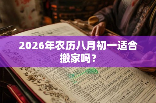 2026年农历八月初一适合搬家吗？