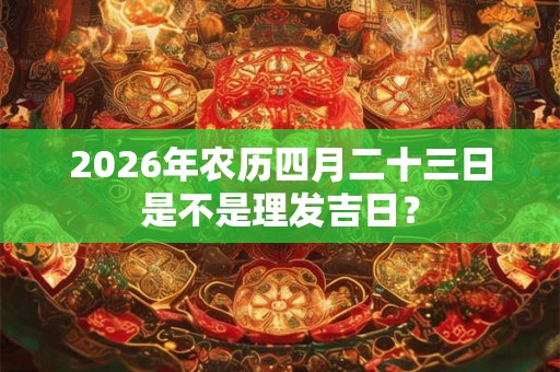2026年农历四月二十三日是不是理发吉日？