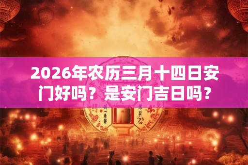 2026年农历三月十四日安门好吗？是安门吉日吗？