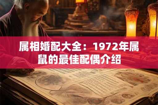 属相婚配大全：1972年属鼠的最佳配偶介绍
