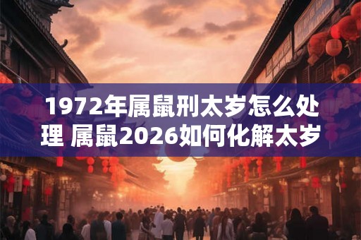 1972年属鼠刑太岁怎么处理 属鼠2026如何化解太岁