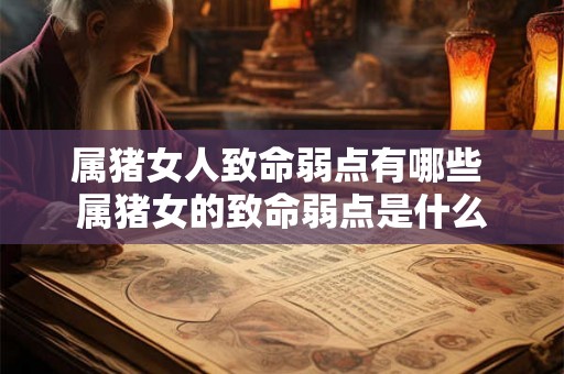 属猪女人致命弱点有哪些 属猪女的致命弱点是什么