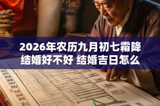 2026年农历九月初七霜降结婚好不好 结婚吉日怎么选择 2026年农历九月初七霜降结婚好不好 结婚吉日怎么选择