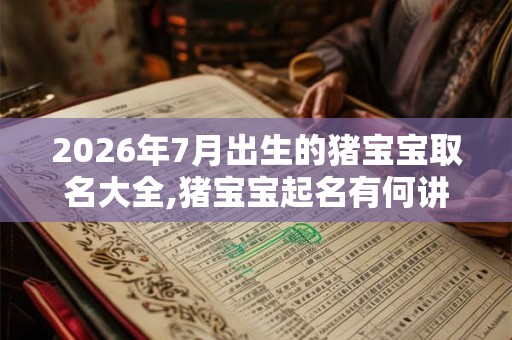 2026年7月出生的猪宝宝取名大全,猪宝宝起名有何讲究？