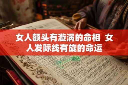 女人额头有漩涡的命相  女人发际线有旋的命运