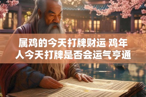 属鸡的今天打牌财运 鸡年人今天打牌是否会运气亨通