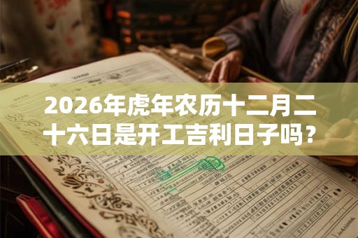 2026年虎年农历十二月二十六日是开工吉利日子吗？