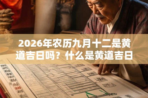 2026年农历九月十二是黄道吉日吗?什么是黄道吉日? 2026年农历九月十二是黄道吉日吗?什么是黄道吉日?