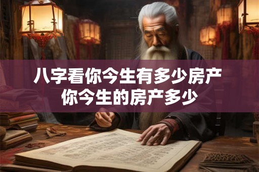 八字看你今生有多少房产 你今生的房产多少