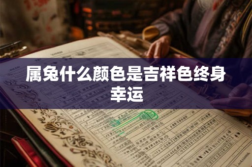 属兔什么颜色是吉祥色终身幸运