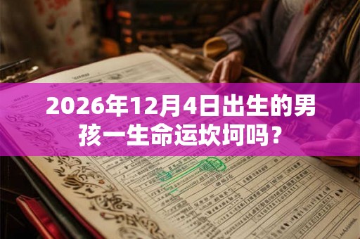 2026年12月4日出生的男孩一生命运坎坷吗？