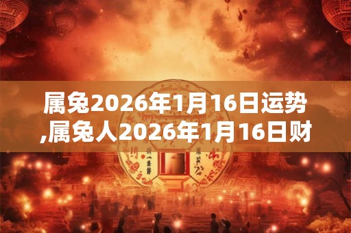 属兔2026年1月16日运势,属兔人2026年1月16日财运,生肖兔2026年1月16日运势 属兔2026年1月16日运势,属兔人2026年1月16日财运,生肖兔2026年1月16日运势