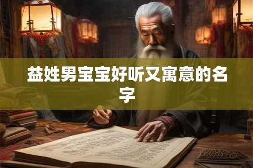 益姓男宝宝好听又寓意的名字