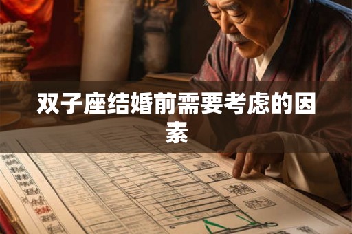 双子座结婚前需要考虑的因素