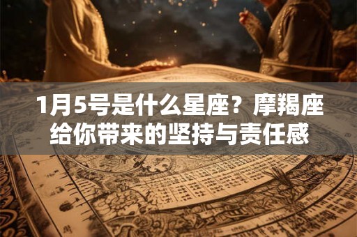 1月5号是什么星座？摩羯座给你带来的坚持与责任感