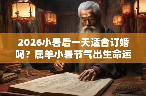 2026小暑后一天适合订婚吗？属羊小暑节气出生命运如何？