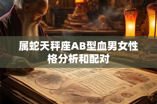属蛇天秤座AB型血男女性格分析和配对