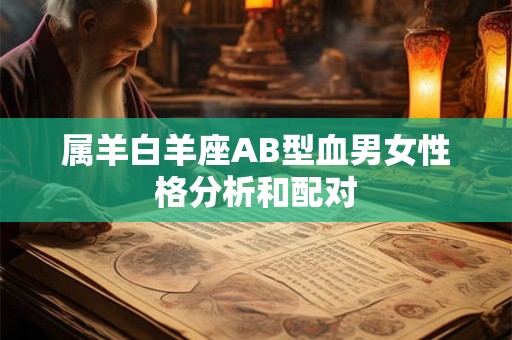 属羊白羊座AB型血男女性格分析和配对 属羊白羊座AB型血男女性格分析和配对