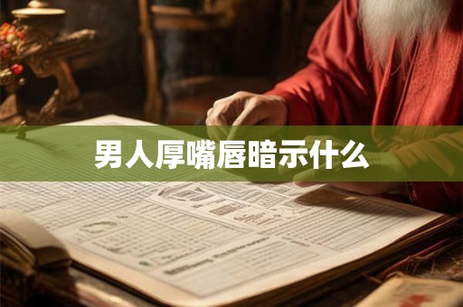 男人厚嘴唇暗示什么