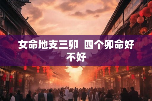 女命地支三卯  四个卯命好不好