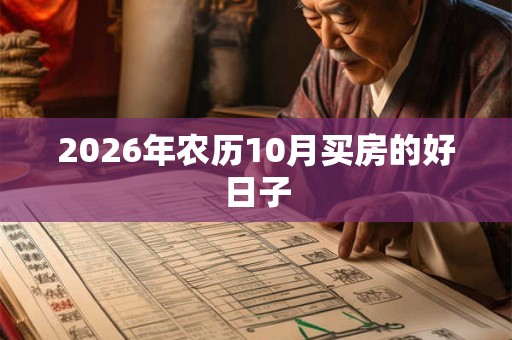 2026年农历10月买房的好日子