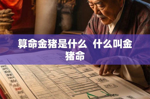 算命金猪是什么  什么叫金猪命