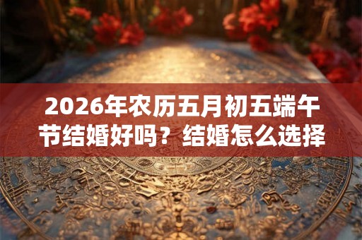 2026年农历五月初五端午节结婚好吗？结婚怎么选择吉日？
