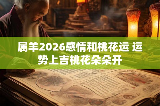属羊2026感情和桃花运 运势上吉桃花朵朵开