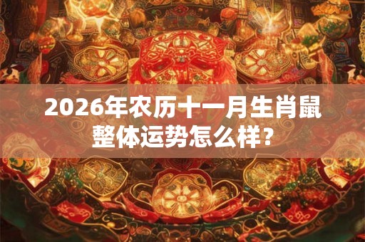 2026年农历十一月生肖鼠整体运势怎么样？