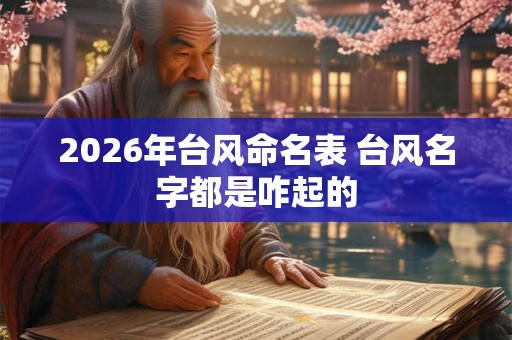 2026年台风命名表 台风名字都是咋起的