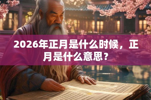 2026年正月是什么时候,正月是什么意思? 2026年正月是什么时候,正月是什么意思?