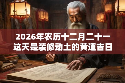 2026年农历十二月二十一这天是装修动土的黄道吉日吗？