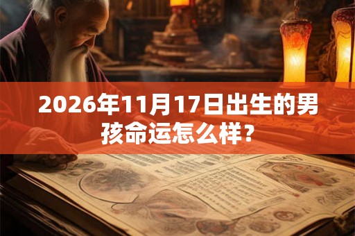2026年11月17日出生的男孩命运怎么样? 2026年11月17日出生的男孩命运怎么样?