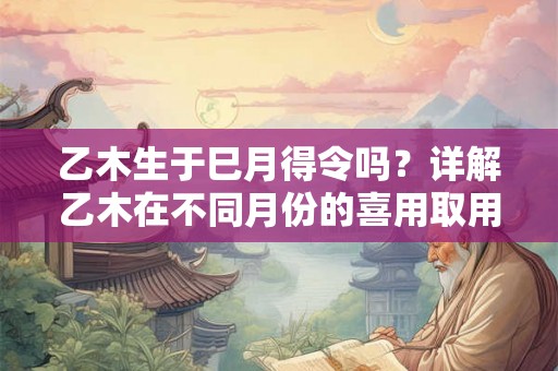 乙木生于巳月得令吗?详解乙木在不同月份的喜用取用神 乙木生于巳月得令吗?详解乙木在不同月份的喜用取用神