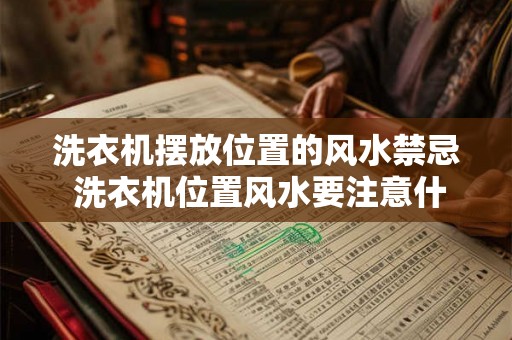 洗衣机摆放位置的风水禁忌 洗衣机位置风水要注意什么禁忌 洗衣机摆放位置的风水禁忌 洗衣机位置风水要注意什么禁忌