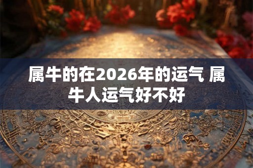 属牛的在2026年的运气 属牛人运气好不好