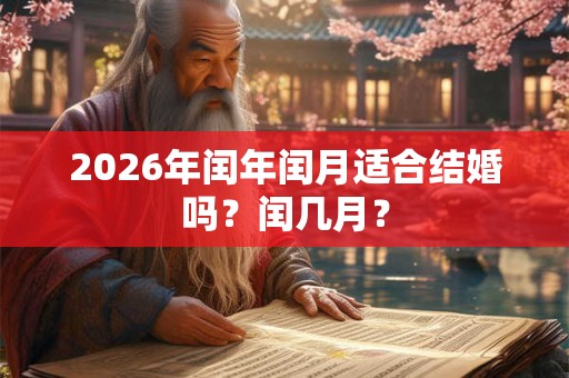 2026年闰年闰月适合结婚吗？闰几月？