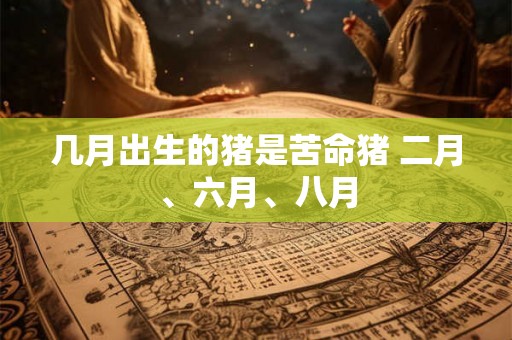 几月出生的猪是苦命猪 二月、六月、八月