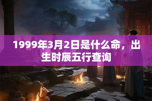 1999年3月2日是什么命，出生时辰五行查询