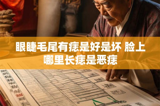 眼睫毛尾有痣是好是坏 脸上哪里长痣是恶痣